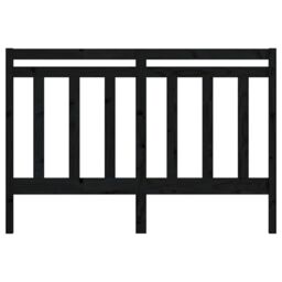 Berkfield Home Bed Headboard Black 126x4x100 cm Solid Wood Pine - Size: 126 x 4 x 100 cm - thumbnail 4