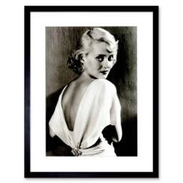 "Artery8 Vintage Photo Bette Davis Hollywood Actress 12x16"" Framed Art Print in Grey - Size: W12"" x H16""" - thumbnail 1