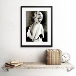 "Artery8 Vintage Photo Bette Davis Hollywood Actress 12x16"" Framed Art Print in Grey - Size: W12"" x H16""" - thumbnail 2