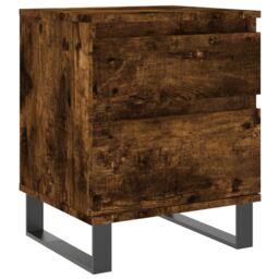 Berkfield Home Bedside Cabinets 2 pcs Smoked Oak 40x35x50 cm Engineered Wood in Brown - Size: 40 x 35 x 50 cm - thumbnail 5