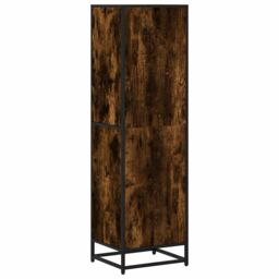Berkfield Home Book Cabinet Smoked Oak 40x35x139 cm Engineered Wood in Brown - Size: 40 x 35 x 139 cm - thumbnail 6