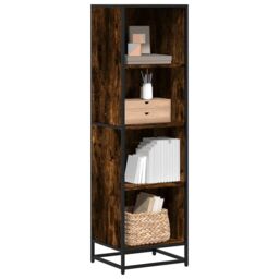 Berkfield Home Book Cabinet Smoked Oak 40x35x139 cm Engineered Wood in Brown - Size: 40 x 35 x 139 cm - thumbnail 1