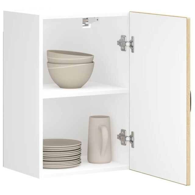 Berkfield Home Kitchen Wall Cabinet Kalmar Sonoma Oak Engineered Wood in Brown - image 1