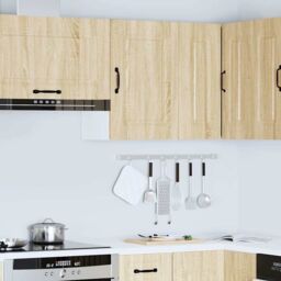 Berkfield Home Kitchen Wall Cabinet Kalmar Sonoma Oak Engineered Wood in Brown - thumbnail 4