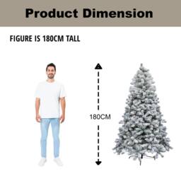 Shatchi Snow Flocked Yukon Pine Green Artificial Christmas Tree - Size: 4ft - thumbnail 6