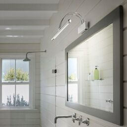 Netlighting Bow LED Large Picture Wall Light Chrome in Grey - thumbnail 2