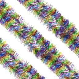 Neel Blue Christmas Tinsel Garland Shiny Metallic Fine Foil Xmas Tree Garland, 2m - thumbnail 3