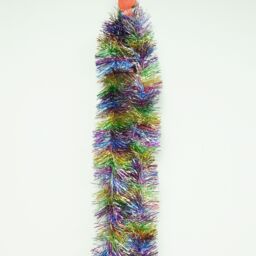 Neel Blue Christmas Tinsel Garland Shiny Metallic Fine Foil Xmas Tree Garland, 2m - thumbnail 5