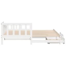 Berkfield Home Versatile Daybed with Trundle & Drawers Frame White 90x190 cm Single - thumbnail 6