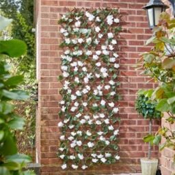 Marco Paul Solar Powered Artificial Flower Wall Garden Trellis - Hydrangea in Green - thumbnail 2