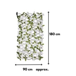 Marco Paul Solar Powered Artificial Flower Wall Garden Trellis - Hydrangea in Green - thumbnail 3