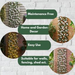 Marco Paul Solar Powered Artificial Flower Wall Garden Trellis - Hydrangea in Green - thumbnail 5