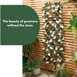 Marco Paul Solar Powered Artificial Flower Wall Garden Trellis - Hydrangea in Green - thumbnail 6
