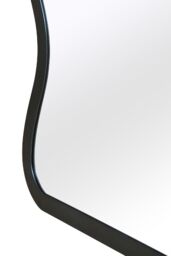 MirrorOutlet Black Metal Rectangular Wavy Framed Wall Mirror (170CM X 80CM) - Size: 1 Pack - thumbnail 3