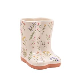 The Cottage Garden Floral Wellies - Ceramic Vase Small - thumbnail 1