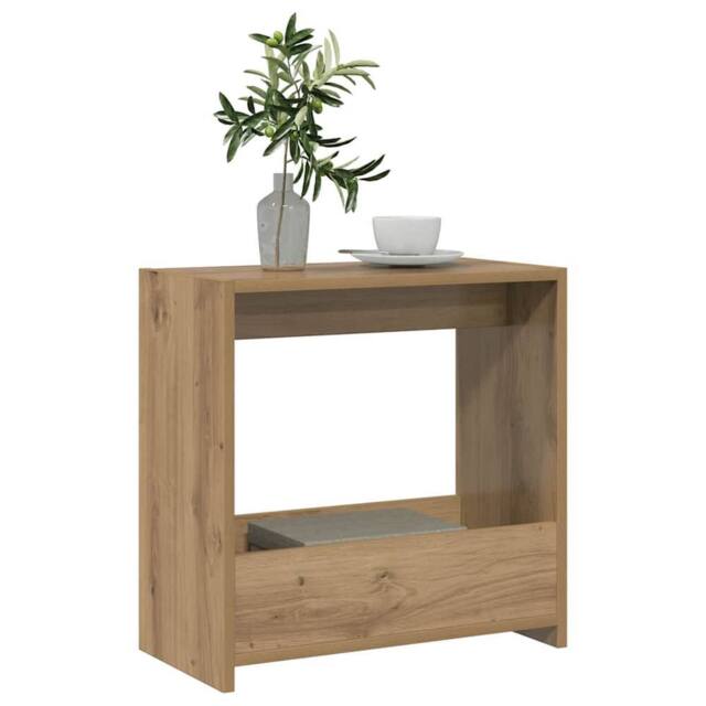 Berkfield Home Side Table Artisan Oak 50x26x50 cm Engineered Wood in Brown - Size: 50 x 26 x 50 cm - image 1