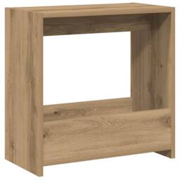 Berkfield Home Side Table Artisan Oak 50x26x50 cm Engineered Wood in Brown - Size: 50 x 26 x 50 cm - thumbnail 6