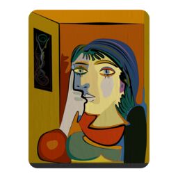 Benjamin Tate Design thinking woman Designer Blanket in Natural - Size: 120 cm x 150 cm - thumbnail 1
