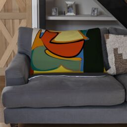 Benjamin Tate Design thinking woman Designer Blanket in Natural - Size: 120 cm x 150 cm - thumbnail 2