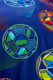 Catherine Lansfield 'Bright Football' Reversible Duvet Cover Set in Navy - Size: Double - thumbnail 4