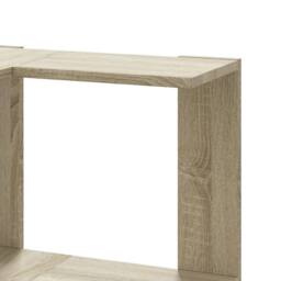 Berkfield Home Elegant Corner Bookcase 3-Tier Sonoma Oak 50x50x102 cm Engineered Wood in Light Brown - Size: 50 x 50 x 102 cm - thumbnail 7