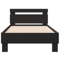 Berkfield Home Bed Frame ‚Äì Black Oak, 90x190 cm, made of engineered wood - Size: 90x190 cm - thumbnail 5