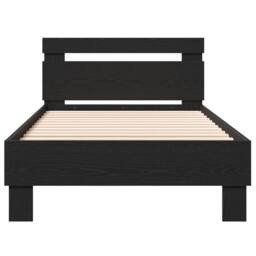 Berkfield Home Bed Frame ‚Äì Black Oak, 90x190 cm, made of engineered wood - Size: 90x190 cm - thumbnail 6