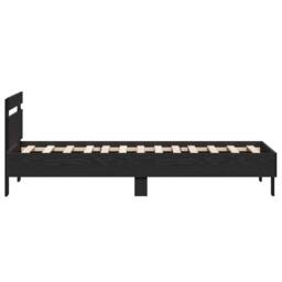 Berkfield Home Bed Frame ‚Äì Black Oak, 90x190 cm, made of engineered wood - Size: 90x190 cm - thumbnail 7