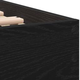 Berkfield Home Bed Frame ‚Äì Black Oak, 90x190 cm, made of engineered wood - Size: 90x190 cm - thumbnail 9