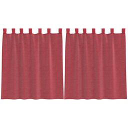 Berkfield Home Voile Curtains with Rod Pockets 2 pcs Wine Red - thumbnail 2