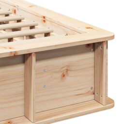 Berkfield Home Bed Frame with Lift-Up Storage, 160 x 200 cm, Solid Pine in Beige - Size: 160 x 200 cm - thumbnail 9