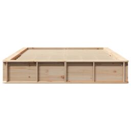 Berkfield Home Bed Frame with Lift-Up Storage, 160 x 200 cm, Solid Pine in Beige - Size: 160 x 200 cm - thumbnail 5