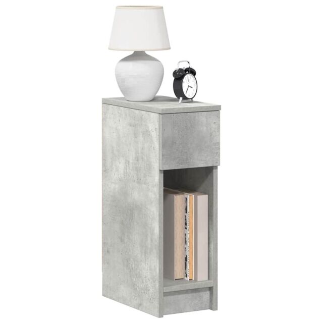 Berkfield Home Bedside Cabinets with Drawer 2 pcs Concrete Grey 20x36x60 cm - Size: 20 x 36 x 60 cm - image 1
