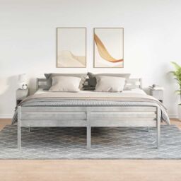 Berkfield Home Bedside Cabinets with Drawer 2 pcs Concrete Grey 20x36x60 cm - Size: 20 x 36 x 60 cm - thumbnail 3