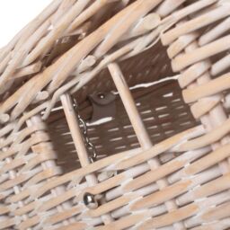 Red Hamper Wicker 61cm White Wash Chest Picnic Basket in Natural - thumbnail 5