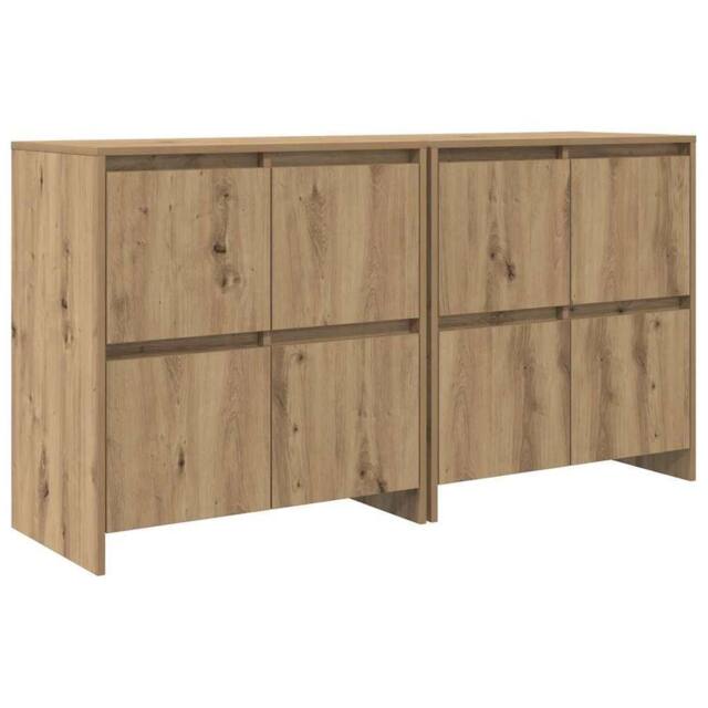 Berkfield Home Sideboard 2 pcs Artisan oak 70 x 41 x 75 cm Engineered wood in Brown - image 1