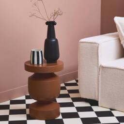 sweeek Metal side table in Terracotta - thumbnail 1