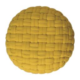 Wyld Haus Lucca Mustard Cotton Weave Pouffe in Yellow - thumbnail 7