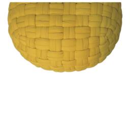 Wyld Haus Lucca Mustard Cotton Weave Pouffe in Yellow - thumbnail 4