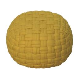 Wyld Haus Lucca Mustard Cotton Weave Pouffe in Yellow - thumbnail 3