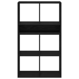 Berkfield Home Decorative Book Cabinet Black 66x31x112 cm Engineered Wood - Size: 66 x 31 x 112 cm - thumbnail 4