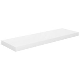 Berkfield Home Floating Wall Shelves 4 pcs High Gloss White 80x23.5x3.8 cm MDF - thumbnail 4