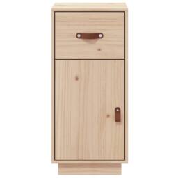 Berkfield Home Sideboard 34x40x75 cm Solid Wood Pine in Light Brown - Size: 34 x 40 x 75 cm - thumbnail 6