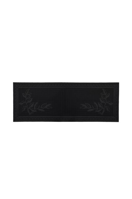 JVL Foliage Scraper Rubber Pin Patio Doormat 45x120cm in Black - Size: 45 cm x 120 cm - image 1