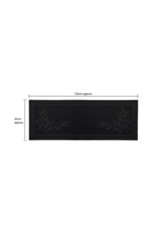 JVL Foliage Scraper Rubber Pin Patio Doormat 45x120cm in Black - Size: 45 cm x 120 cm - thumbnail 5
