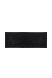 JVL Foliage Scraper Rubber Pin Patio Doormat 45x120cm in Black - Size: 45 cm x 120 cm - thumbnail 1