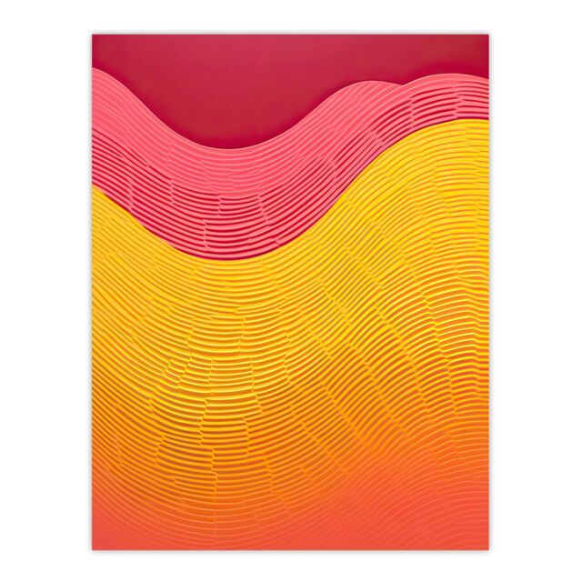 "Artery8 Wall Art Print Abstract Minimalism Orange Yellow Pink Gradient Poster Picture - Size: W18"" x H24""" - image 1