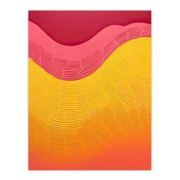 "Artery8 Wall Art Print Abstract Minimalism Orange Yellow Pink Gradient Poster Picture - Size: W18"" x H24""" - thumbnail 1