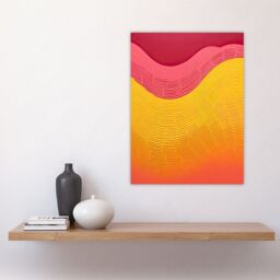 "Artery8 Wall Art Print Abstract Minimalism Orange Yellow Pink Gradient Poster Picture - Size: W18"" x H24""" - thumbnail 4