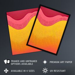 "Artery8 Wall Art Print Abstract Minimalism Orange Yellow Pink Gradient Poster Picture - Size: W18"" x H24""" - thumbnail 2